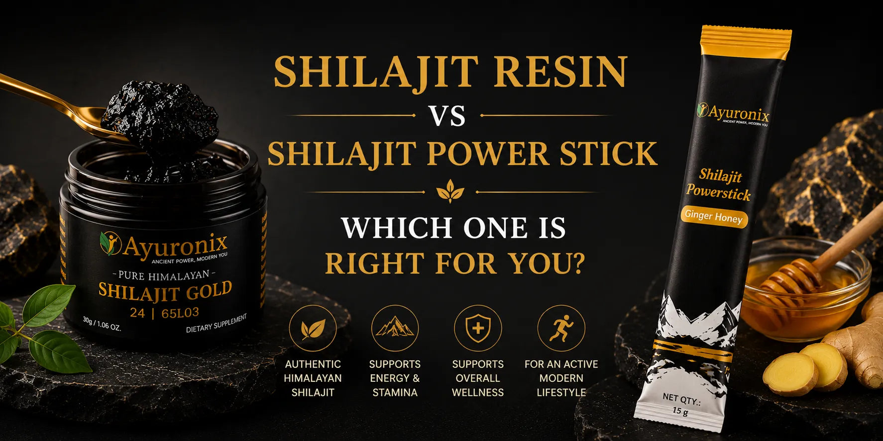 Shilajit Resin vs Shilajit Power Stick: Which One Is Right for You?