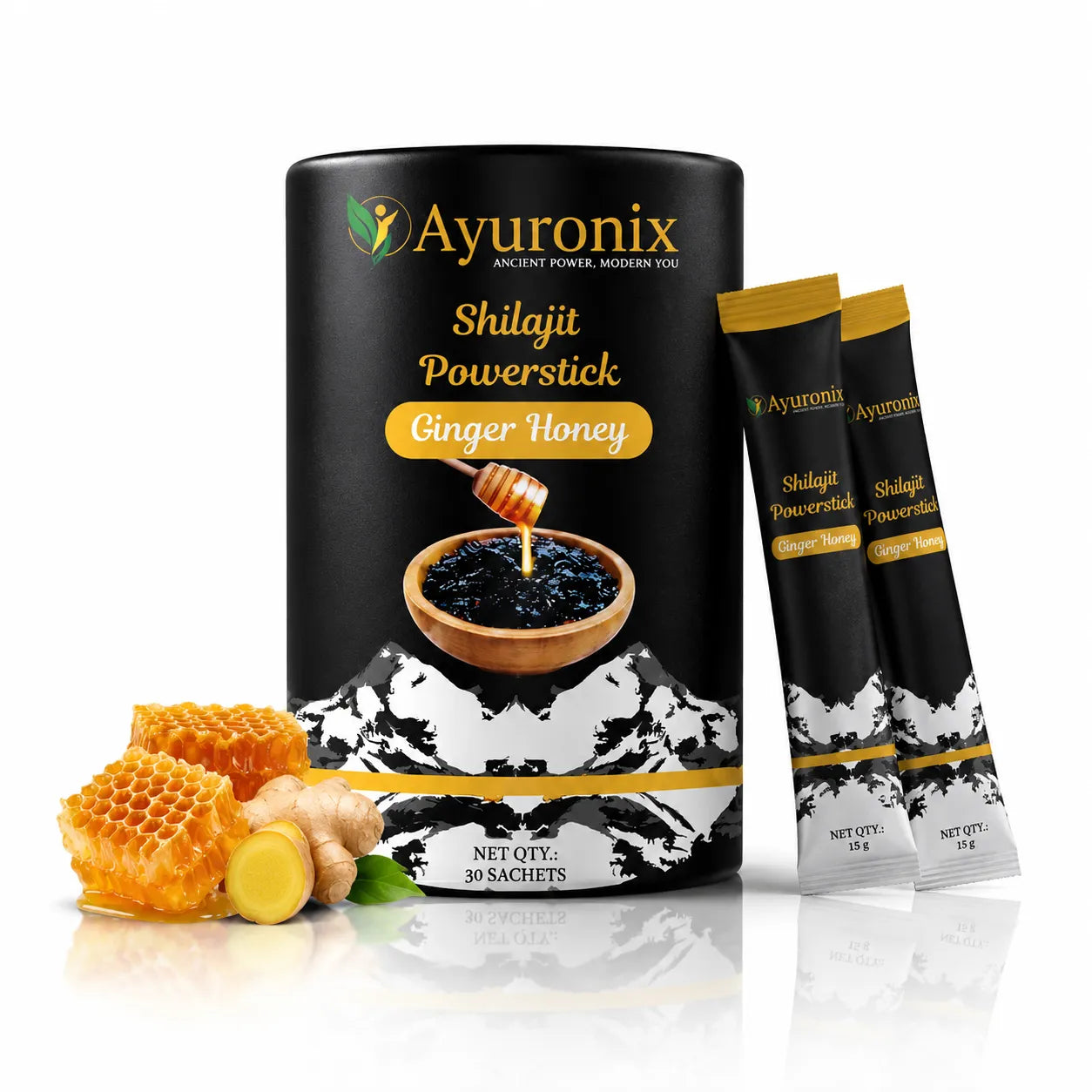 Ayuronix Shilajit Powerstick Ginger Honey