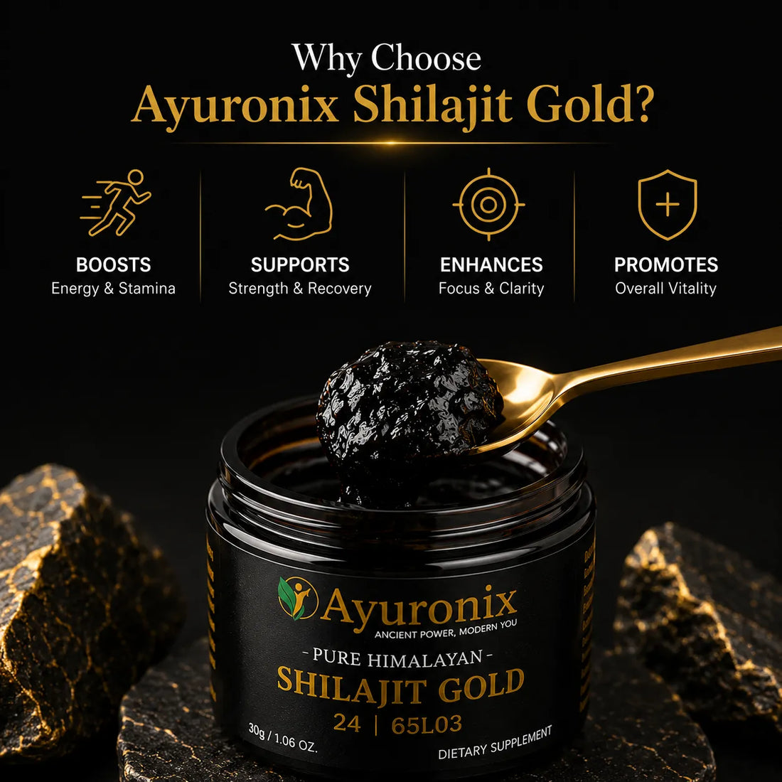 Ayuronix Pure Himalayan Shilajit Gold 20gm